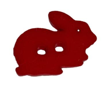 Kids button as a rabbit in red 18 mm 0,71 inch